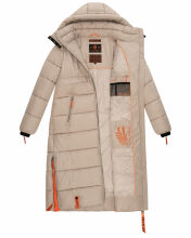 Navahoo Kristallblume Damen Winterjacke lang B926 Taupe Größe XL - Gr. 42