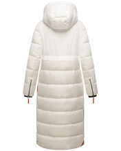 Navahoo Kristallblume Damen Winterjacke lang B926 Offwhite Gr&ouml;&szlig;e XS - Gr. 34