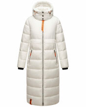 Navahoo Kristallblume Damen Winterjacke lang B926 Offwhite Gr&ouml;&szlig;e S - Gr. 36
