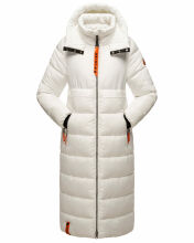 Navahoo Kristallblume Damen Winterjacke lang B926 Offwhite Gr&ouml;&szlig;e L - Gr. 40