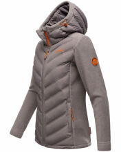 Marikoo Mountain Mount Haruna Damen Fleece Hybrid Jacke Wanderjacke Grau Gr&ouml;&szlig;e XL - Gr. 42