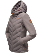Marikoo Mountain Mount Haruna Damen Fleece Hybrid Jacke Wanderjacke Grau Gr&ouml;&szlig;e XXL - Gr. 44