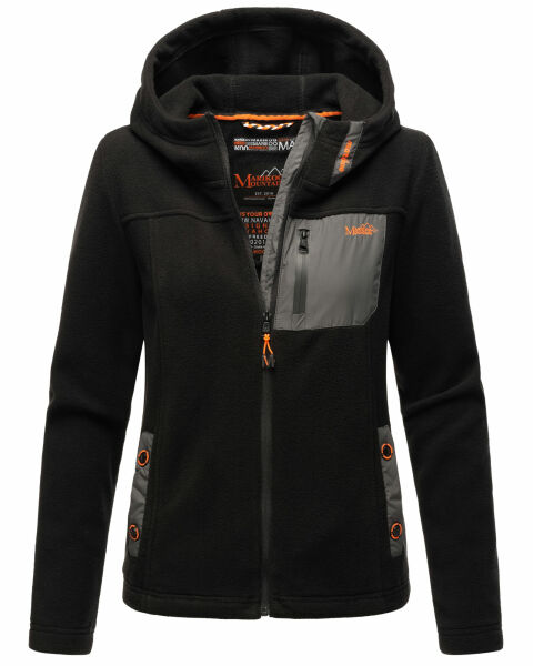 Marikoo Mount Iwaki Damen Fleecejacke Schwarz Größe L - Gr. 40