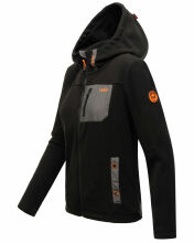 Marikoo Mount Iwaki Damen Fleecejacke Schwarz Größe L - Gr. 40