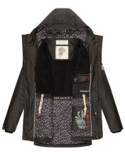 Navahoo Ocean Heart Damen Winterjacke B933 Schwarz Größe M - Gr. 38