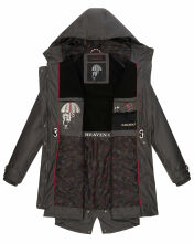 Navahoo Rainy Flower Damen Regenjacke B934 Anthrazit Gr&ouml;&szlig;e L - Gr. 40