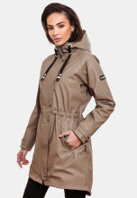 Navahoo Rainy Flower Damen Regenjacke B934 Taupe Gr&ouml;&szlig;e S - Gr. 36