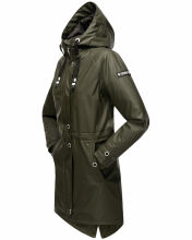 Navahoo Rainy Flower Damen Regenjacke B934 Dark Olive Gr&ouml;&szlig;e L - Gr. 40