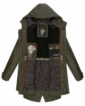 Navahoo Rainy Flower Damen Regenjacke B934 Dark Olive Gr&ouml;&szlig;e L - Gr. 40