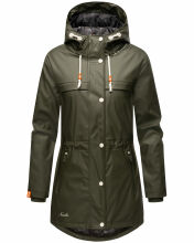 Navahoo Rainy Forest Damen Regenjacke B935 Dark Olive Gr&ouml;&szlig;e XXL - Gr. 44