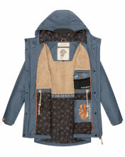 Navahoo Rainy Forest Damen Regenjacke B935 Dusty Blue Gr&ouml;&szlig;e L - Gr. 40