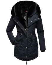 Navahoo Sweety Delux Damen Winterjacke B938 Blau Gr&ouml;&szlig;e M - Gr. 38