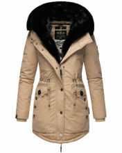 Navahoo Sweety Delux Damen Winterjacke B938 Taupe Größe XS - Gr. 34
