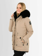 Navahoo Sweety Delux Damen Winterjacke B938 Taupe Größe XS - Gr. 34