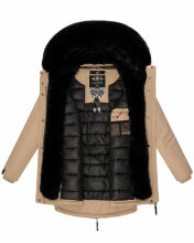 Navahoo Sweety Delux Damen Winterjacke B938 Taupe Größe XS - Gr. 34
