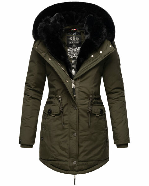 Navahoo Sweety Delux Damen Winterjacke B938 Dark Olive Größe XS - Gr. 34