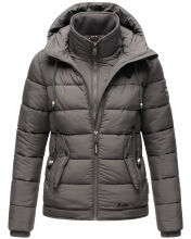 Marikoo Taisaa Princess Damen Steppjacke B940 Dunkelgrau Gr&ouml;&szlig;e M - Gr. 38