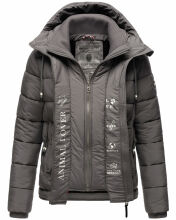 Marikoo Taisaa Princess Damen Steppjacke B940 Dunkelgrau Gr&ouml;&szlig;e L - Gr. 40