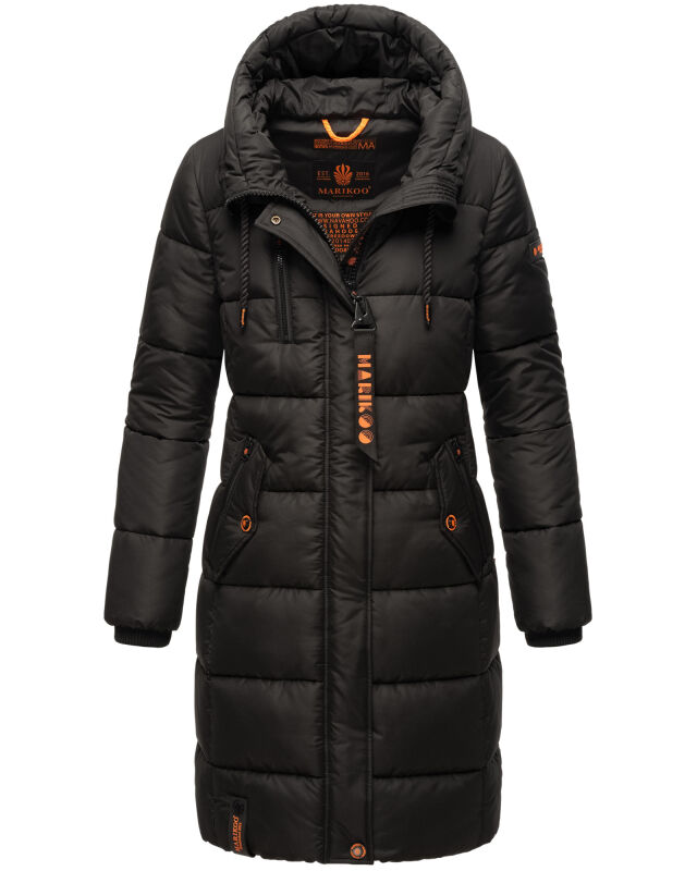 Marikoo Yuikoo lange Damen Winterjacke Schwarz