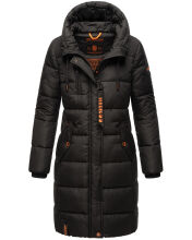 Marikoo Yuikoo lange Damen Winterjacke Schwarz-Größe XXL - Gr. 44