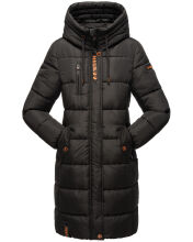 Marikoo Yuikoo lange Damen Winterjacke Schwarz-Größe XXL - Gr. 44