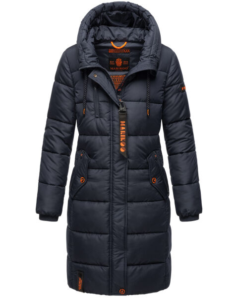 Marikoo Yuikoo lange Damen Winterjacke Navy-Größe L - Gr. 40