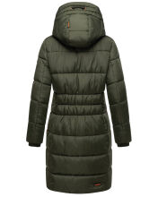 Marikoo Yuikoo lange Damen Winterjacke Dark Olive-Größe M - Gr. 38
