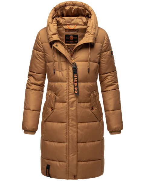 Marikoo Yuikoo lange Damen Winterjacke Camel-Größe XS - Gr. 34
