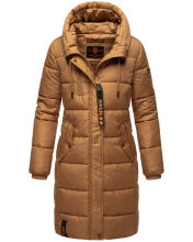 Marikoo Yuikoo lange Damen Winterjacke Camel-Größe XS - Gr. 34