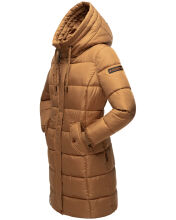 Marikoo Yuikoo lange Damen Winterjacke Camel-Größe XS - Gr. 34