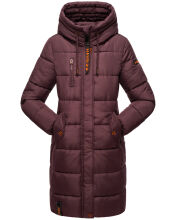 Marikoo Yuikoo lange Damen Winterjacke Weinrot-Größe M - Gr. 38