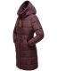 Marikoo Yuikoo lange Damen Winterjacke Weinrot-Größe M - Gr. 38