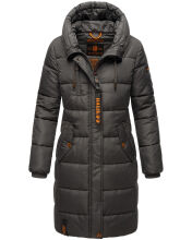 Marikoo Yuikoo lange Damen Winterjacke Anthrazit-Gr&ouml;&szlig;e L - Gr. 40