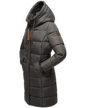 Marikoo Yuikoo lange Damen Winterjacke Anthrazit-Gr&ouml;&szlig;e L - Gr. 40