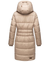 Marikoo Yuikoo lange Damen Winterjacke Taupe-Gr&ouml;&szlig;e S - Gr. 36