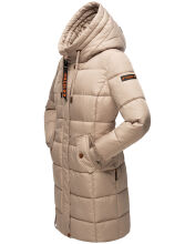 Marikoo Yuikoo lange Damen Winterjacke Taupe-Gr&ouml;&szlig;e M - Gr. 38