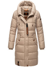 Marikoo Yuikoo lange Damen Winterjacke Taupe-Gr&ouml;&szlig;e L - Gr. 40