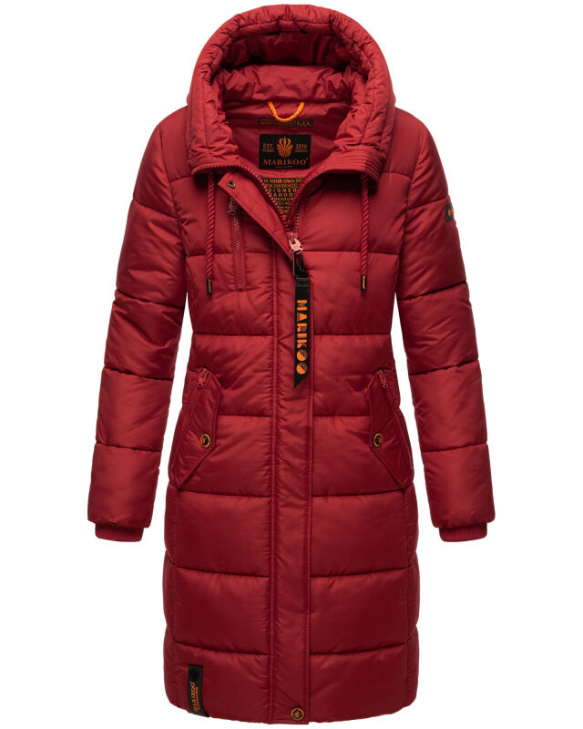 Marikoo Yuikoo lange Damen Winterjacke Blood Red-Gr&ouml;&szlig;e XS - Gr. 34