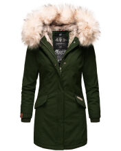 Navahoo Cristal Damen Winterjacke Parka mit Kunstfell...