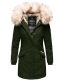 Navahoo Cristal Damen Winterjacke Parka mit Kunstfell Olive Gr.XS