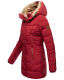 Marikoo warme Damen Steppmantel Winterjacke mit Kapuze Blood Red Größe S - Gr. 36