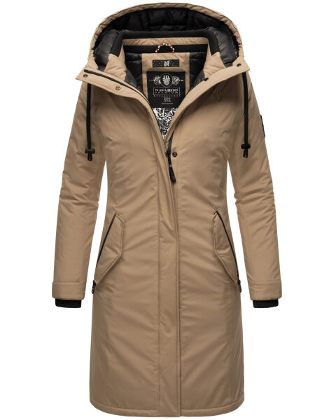 Navahoo Letiziaa Damen Parka Winterjacke Taupe Größe XXXL - Gr. 46