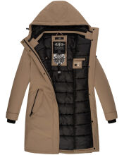 Navahoo Letiziaa Damen Parka Winterjacke Taupe Größe XXXL - Gr. 46