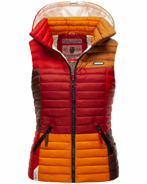 Navahoo Shadaa Multikulti Damen Weste ärmellose Steppweste Multicolour – Autumn Größe S - Gr. 36