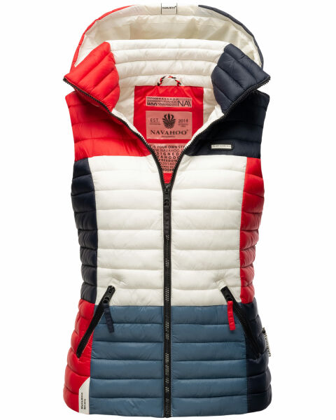 Navahoo Shadaa Multikulti Damen Weste ärmellose Steppweste Multicolour – French Größe S - Gr. 36
