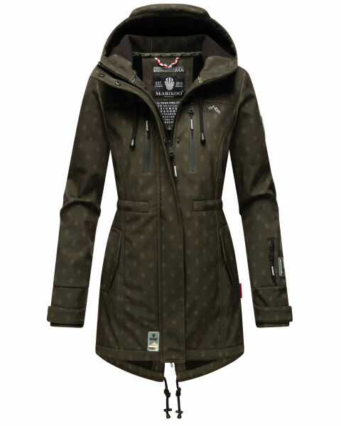 Marikoo Zimtzicke ladies softshell jacket Zimt-D-Olive-wp-Gr.XXL