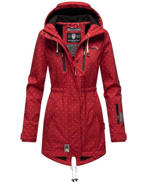 Marikoo Zimtzicke ladies softshell jacket Zimt-Rot-wp-Gr.XS