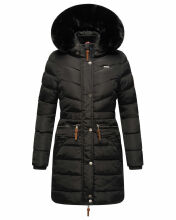 Navahoo Paula Ladies Winter Jacket Coat Parka Warm Lined Winterjacket B383 Schwarz schwarzes Fell Größe L - Gr. 40