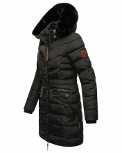 Navahoo Paula Ladies Winter Jacket Coat Parka Warm Lined Winterjacket B383 Schwarz schwarzes Fell Größe L - Gr. 40