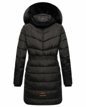Navahoo Paula Ladies Winter Jacket Coat Parka Warm Lined Winterjacket B383 Schwarz schwarzes Fell Größe L - Gr. 40